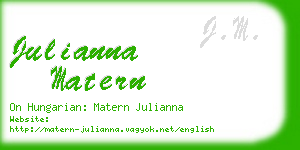 julianna matern business card